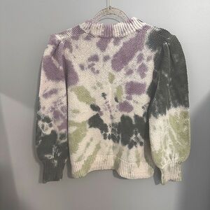 Madewell NWT Tie-Dye Puff-Sleeve Sweater Size Large